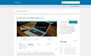 Luxury Concept Free version on WordPress marketplace